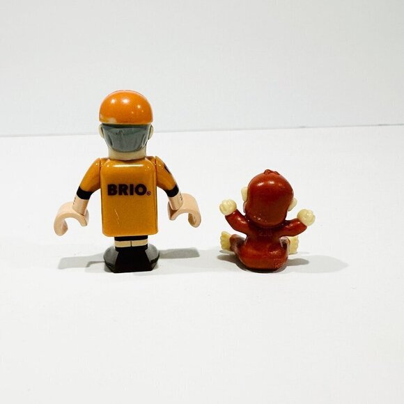 BRIO World Train Set Safari Set Replacement Figures - Monkey & Delivery Driver - Picture 2 of 4